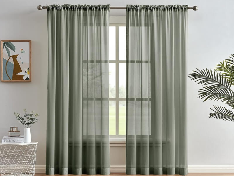 Chiffon Curtains in livingroom